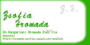 zsofia hromada business card